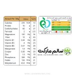 جدول-ارزش-غذایی-سویق-کامل-مهدیار